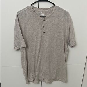 Men’s Fresh Clean Tees XL Heather Gray Henley Tee
